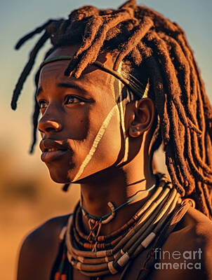 Car Photos Douglas Pittman Royalty Free Images - Youth  from  Himba  Tribe  Namibia  exremely  handsom  by Asar Studios Royalty-Free Image by Celestial Images