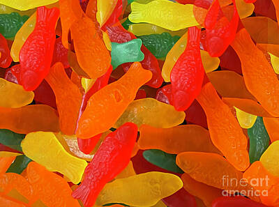 Abstract Dining - Yum Fish by Arnie Goldstein