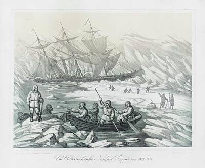 Little Mosters - Zwei Blatt Grafiken 1872 1874 Return of the Austrian North Pole Expedition after the discovery of th by Arpina Shop