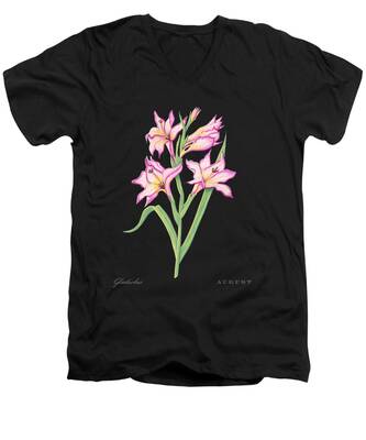 Gladiolus V-Neck T-Shirts