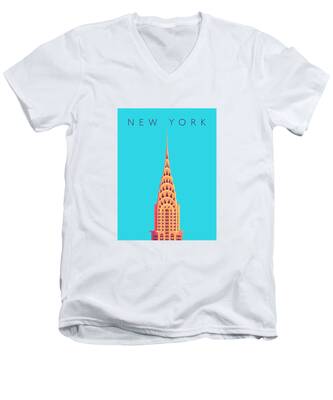 Chrysler Building V-Neck T-Shirts