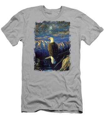 Mountain Sunset Paintings T-Shirts