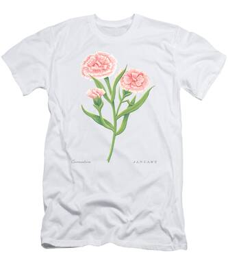 Carnations Paintings T-Shirts