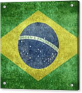 Brazilian Flag Of Brazil Acrylic Print