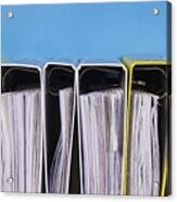 Folder Shelfs In A Row Acrylic Print
