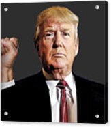 President Donald J Trump Signature Power Fist Tee Tees T-shirt 2020 Acrylic Print