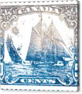 Classic Bluenose Canadian Stamp Canvas Print