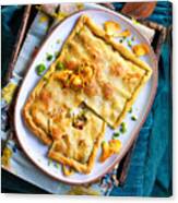 Focaccia Stuffed With Vegetables Canvas Print