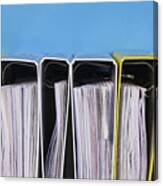 Folder Shelfs In A Row Canvas Print