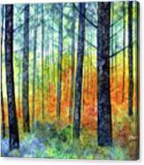 Golden Flame-pastel Colors Canvas Print