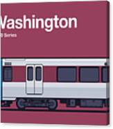 Washington 3000 Series Usa World Train Side Maroon Canvas Print