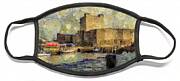 Starry Carrickfergus Castle Face Mask Starry Carrickfergus Castle Face Mask
