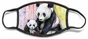 Panda Watercolor Mom And Baby Face Mask Panda Watercolor Mom And Baby Face Mask