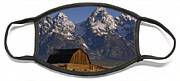 Cunningham Cabin And Tetons Face Mask Cunningham Cabin And Tetons Face Mask