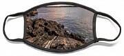 Striations. Leading Lines In The Rocks Face Mask Striations. Leading Lines In The Rocks Face Mask