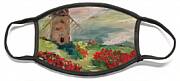 Windmill In A Poppy Field Face Mask Windmill In A Poppy Field Face Mask