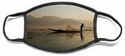Fisherman At Inle Lake Face Mask Fisherman At Inle Lake Face Mask
