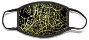 Vilnius Map In Gold And Black Face Mask Vilnius Map In Gold And Black Face Mask