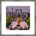 A Golden Statue In Ashgabat Framed Print