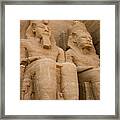 Statues At Abu Simbel Framed Print