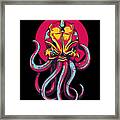 Colorful Octopus Design Framed Print