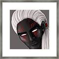 Dark Wizard Character White Face Tattoos Framed Print