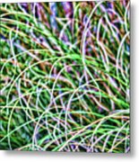Abstract Grass Metal Print