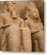 Statues At Abu Simbel Metal Print