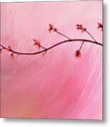 Abstract Maple Flower Branch Metal Print