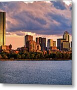 Boston Skyline Panorama Metal Print