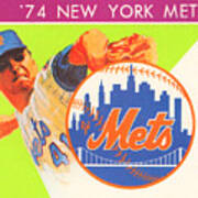 1974 New York  Mets Art Poster
