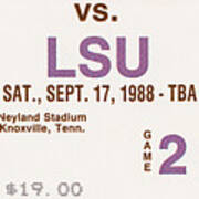 1988 Tennessee Vs. Lsu Poster