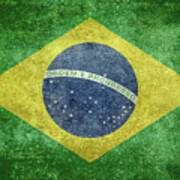 Brazilian Flag Of Brazil Poster