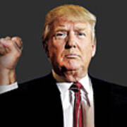 President Donald J Trump Signature Power Fist Tee Tees T-shirt 2020 Poster