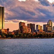 Boston Skyline Panorama Art Print