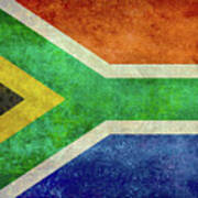 South African Flag Of South Africa Art Print