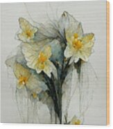 Daffodils #12 Wood Print