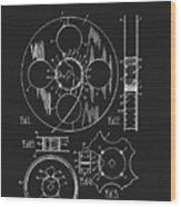 1933 Video Reel Patent Wood Print