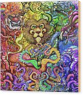 Rainbow Of Animals Wood Print