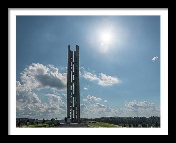 Framed print of the tower of bells at the Shanksville 9/11 memorial site sold on Fine Art America